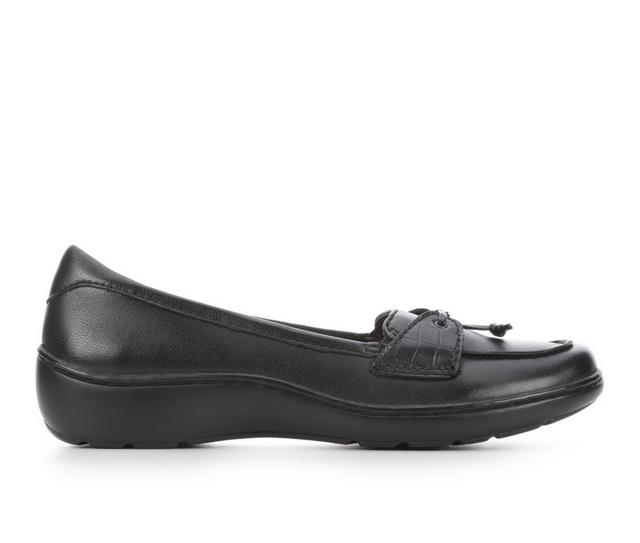 Women's Clarks Cora Haley Flats in Black color