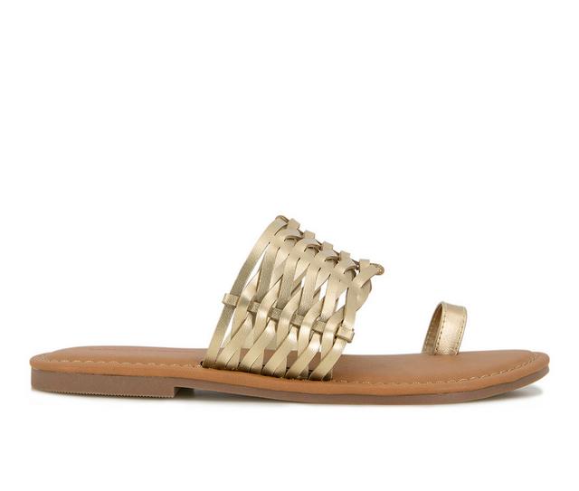Women's Unionbay Robyn Sandals in Gold color