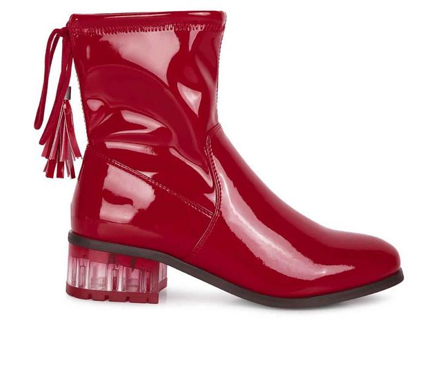 Women's London Rag Cheer Leader Booties in Red color