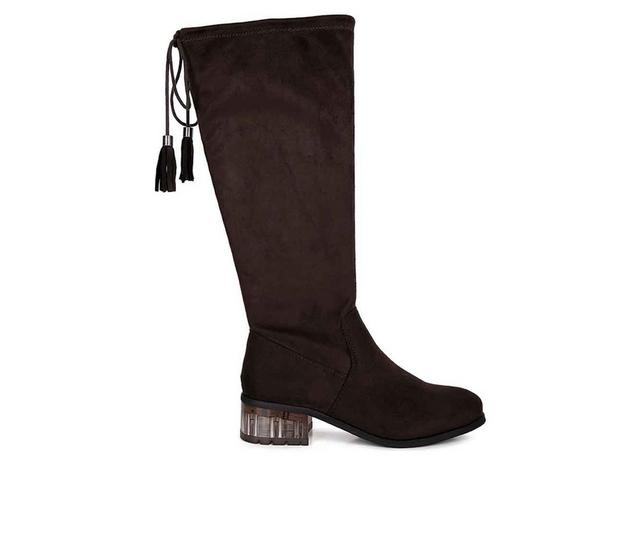 Women's London Rag Francesca Knee High Boots in Dark Brown color