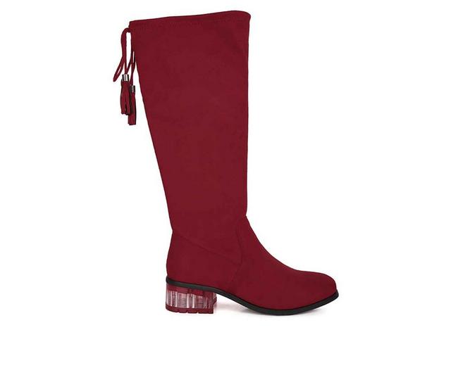 Women's London Rag Francesca Knee High Boots in Red color