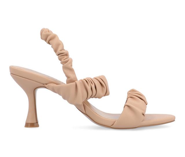 Women's Journee Collection Amaree Dress Sandals in Tan color