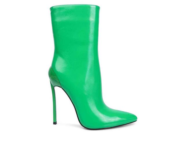 Women's London Rag Mercury Stiletto Booties in Green color
