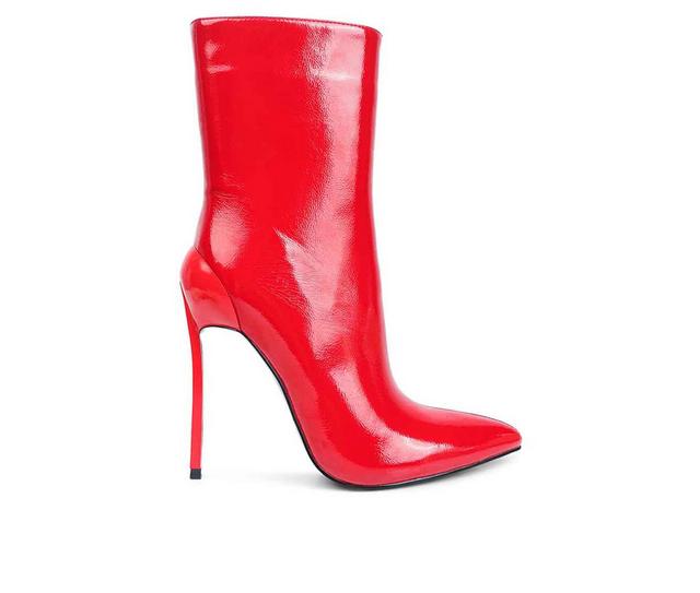 Women's London Rag Mercury Stiletto Booties in Red color
