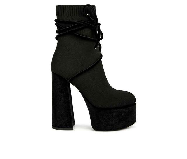 Women's London Rag After Pay Platform Heeled Booties in Black color