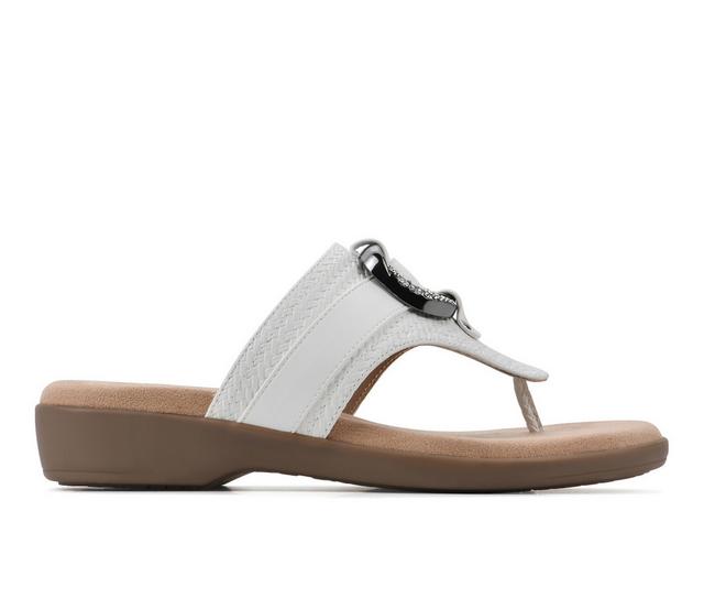 Women's Cliffs by White Mountain Benedict Flip-Flops in White/Woven color