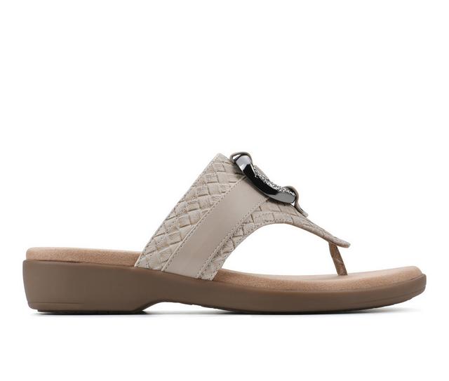 Women's Cliffs by White Mountain Benedict Flip-Flops in Taupe/Woven color