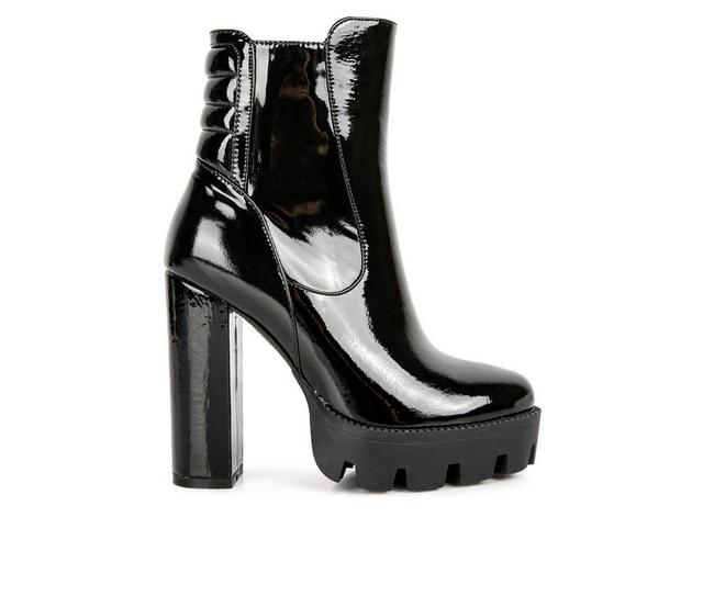 Women's London Rag High Key Platform Heeled Booties in Black color