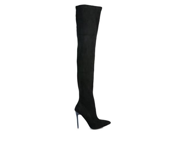 Women's London Rag Atelier Over The Knee Stiletto Boots in Black color
