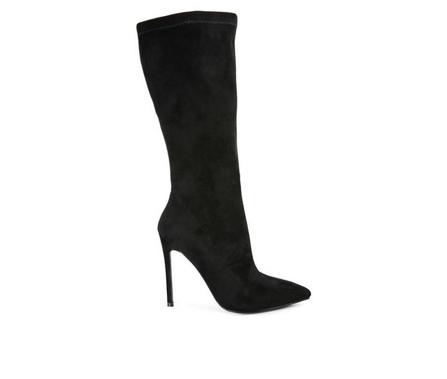 Women's London Rag Playdate Knee High Stiletto Boots in Black color