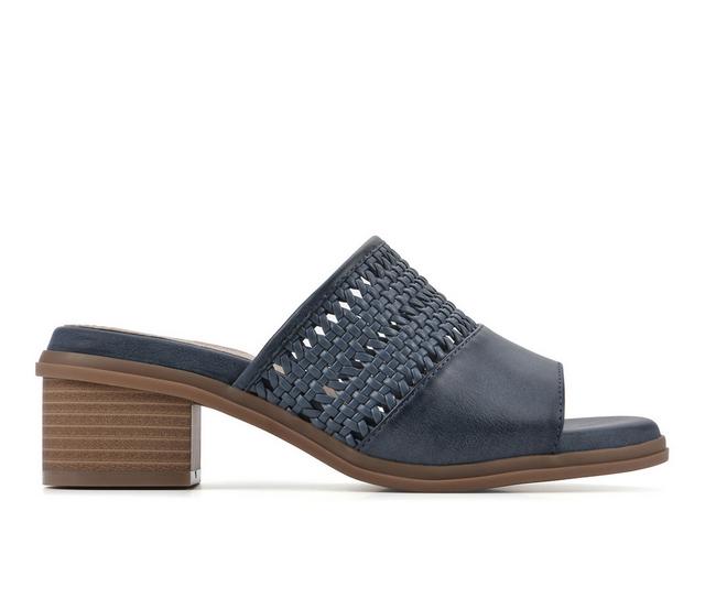 Women's Cliffs by White Mountain Corley Dress Sandals in Dk Blue/Denim color