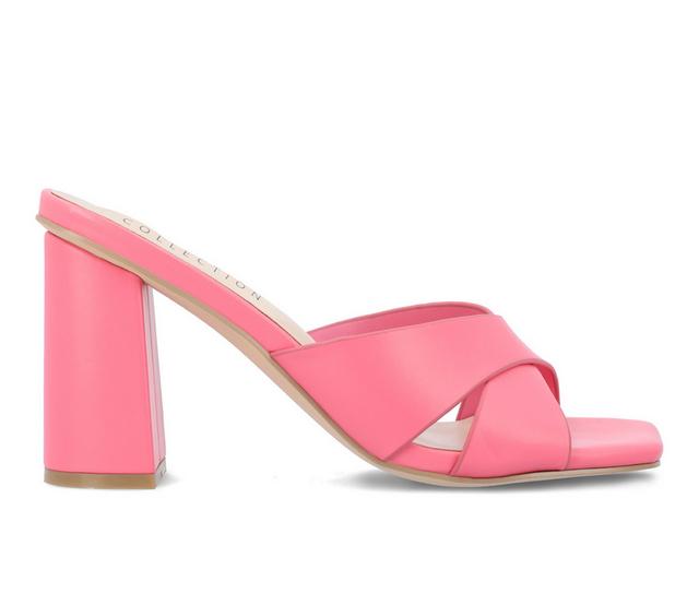 Women's Journee Collection Chazz Dress Sandals in Coral color