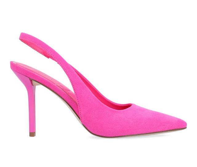Women's Journee Collection Elenney Slingback Pumps in Fuchsia color