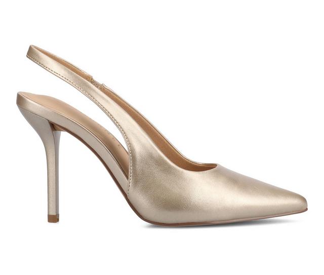 Women's Journee Collection Elenney Slingback Pumps in Champagne color