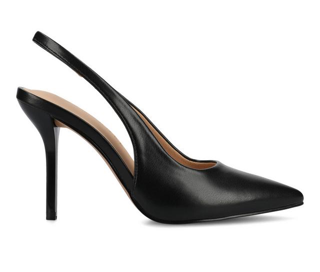 Women's Journee Collection Elenney Slingback Pumps in Black PU Wide color