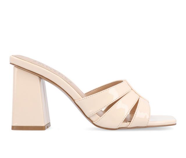Women's Journee Collection Ellington Dress Sandals in Beige color