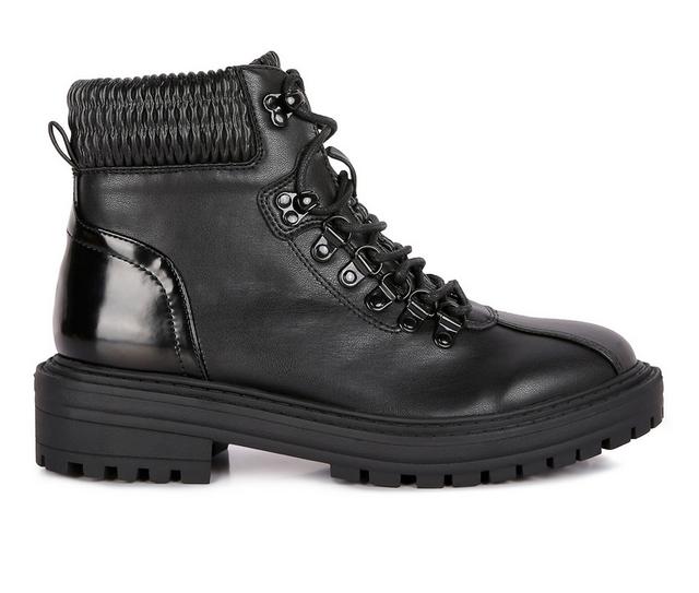 Women's London Rag Shalom Lace Up Booties in Black color
