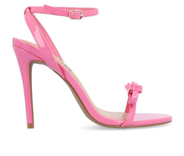 Women's Journee Collection Elvina Stiletto Dress Sandals in Pink color