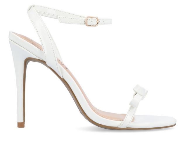 Women's Journee Collection Elvina Stiletto Dress Sandals in White color