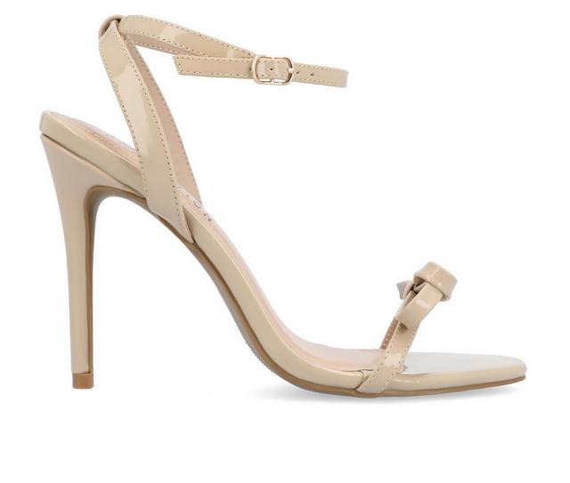 Women's Journee Collection Elvina Stiletto Dress Sandals in Nude color