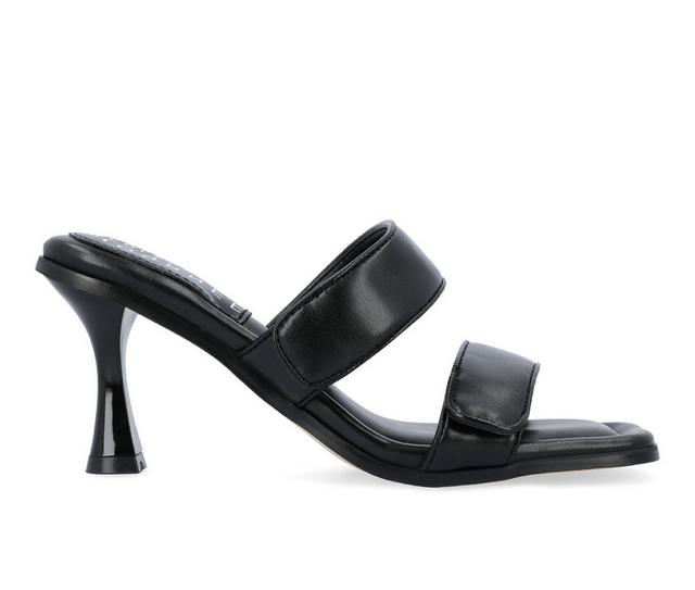 Women's Journee Collection Essey Dress Sandals in Black color