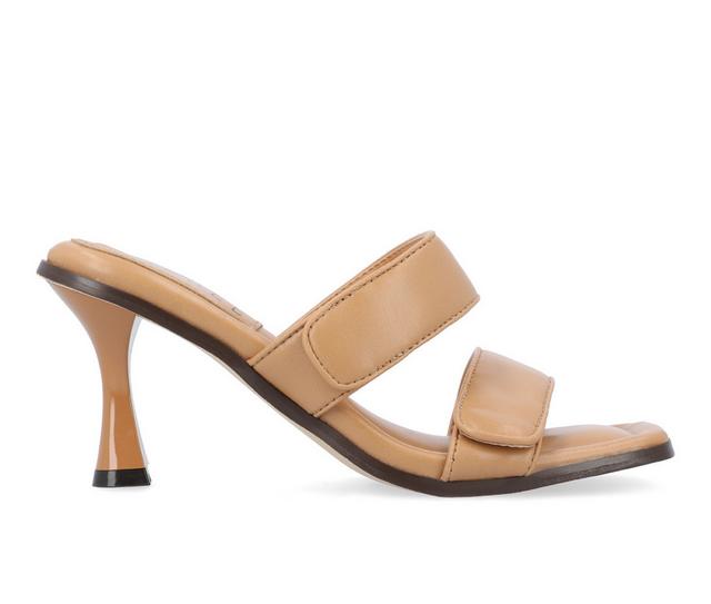 Women's Journee Collection Essey Dress Sandals in Tan color