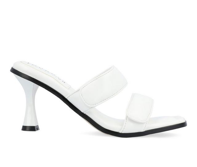 Women's Journee Collection Essey Dress Sandals in White color