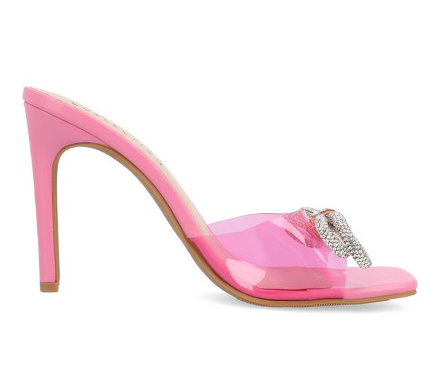 Women's Journee Collection Fenella Stiletto Dress Sandals in Pink color