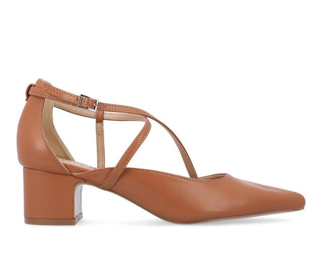 Women's Journee Collection Galvinn Pumps in Cognac color