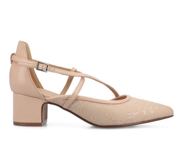 Women's Journee Collection Galvinn Pumps in Bone Lace color