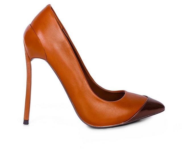 Women's London Rag Cidra Stiletto Pumps in Tan color