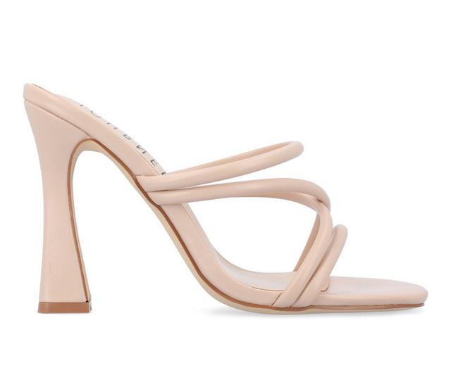 Women's Journee Collection Louisse Dress Sandals in Nude color