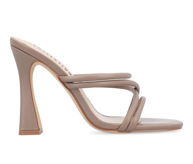 Women's Journee Collection Louisse Dress Sandals in Taupe color