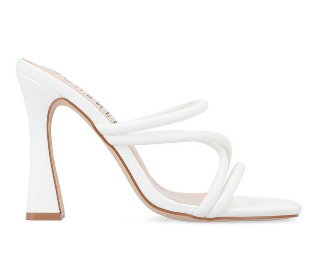 Women's Journee Collection Louisse Dress Sandals in White color