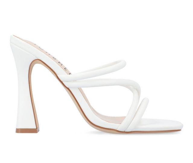 Women's Journee Collection Louisse Dress Sandals in White color