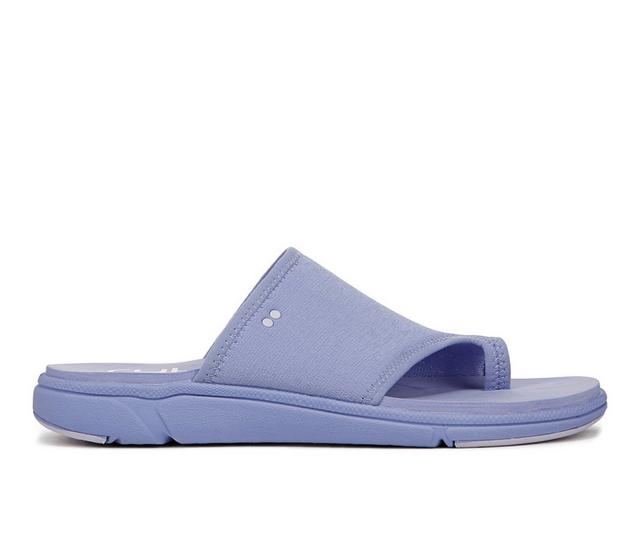 Women's Ryka Margo Slide Sandals in Wildflower Blue color