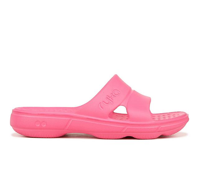 Women's Ryka Restore Slide Sandals in Bright Pink color