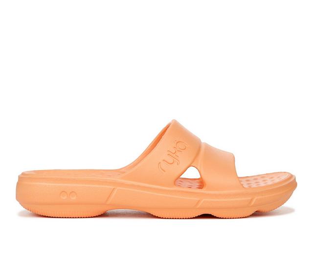 Women's Ryka Restore Slide Sandals in Orange color