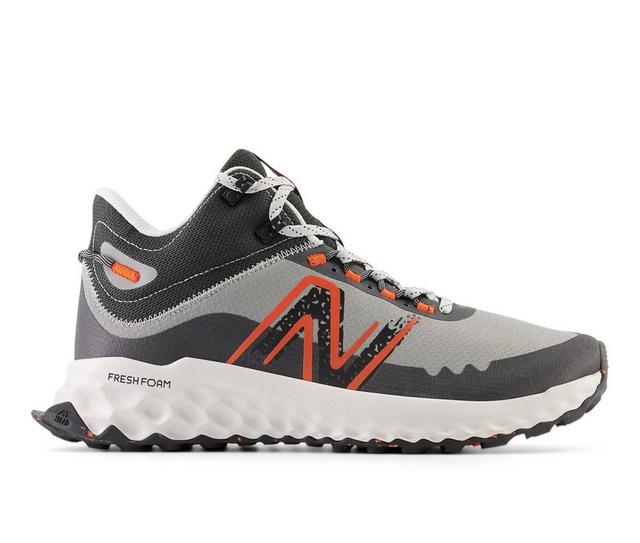 Men's New Balance GAROE MID Trail Running Shoes in Gray/orange color