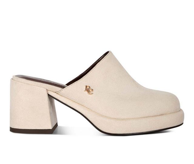 Women's Rag & Co Delaunay Block Heel Mules in Beige color
