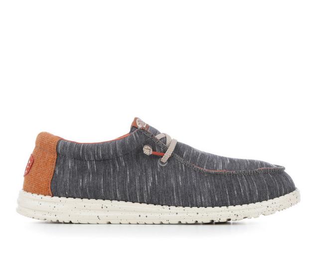 Men's HEYDUDE Wally Jersey Slip-On Shoes in Charcoal color
