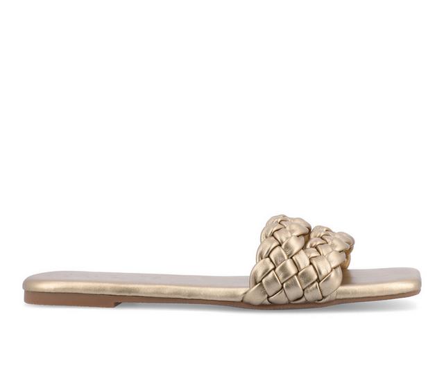 Women's Journee Collection Sawyerr Sandals in Gold color