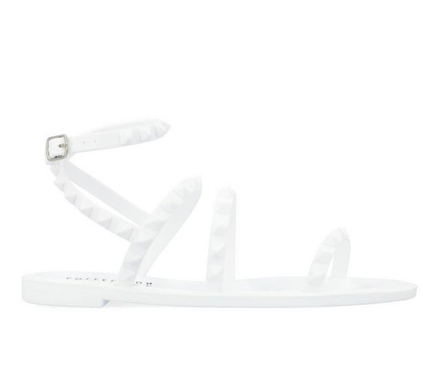 Women's Journee Collection Saphira Sandals in White color