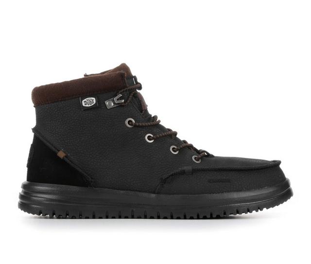 Men's HEYDUDE Bradley Boot Leather Boots in Black color