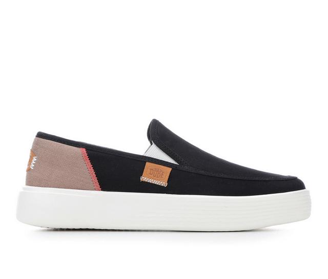 Women's HEYDUDE Sunapee W Craft Linen Slip-On Shoes in Black color