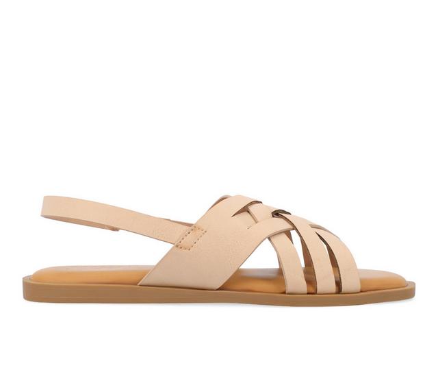 Women's Journee Collection Merrin Sandals in Tan color