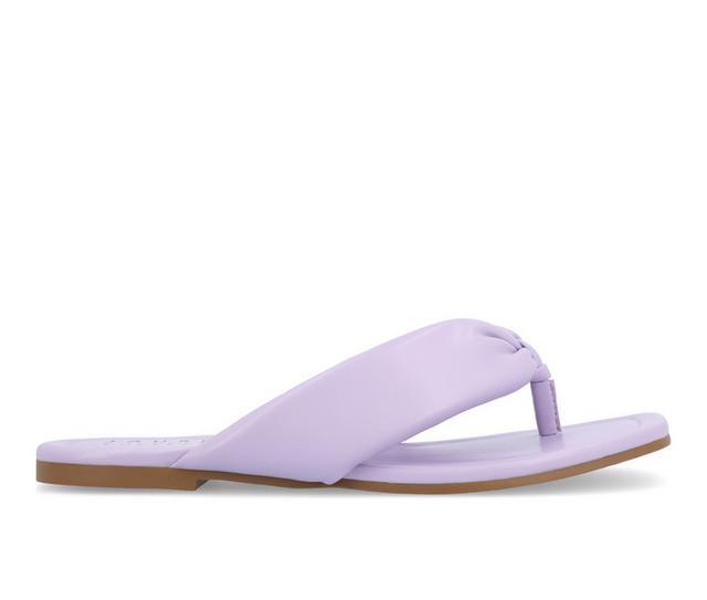 Women's Journee Collection Kyleen Flip-Flop Sandals in Purple color