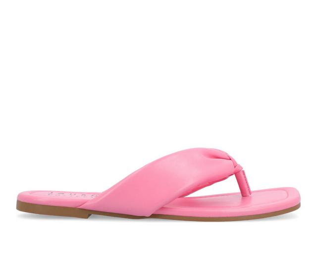Women's Journee Collection Kyleen Flip-Flop Sandals in Pink color