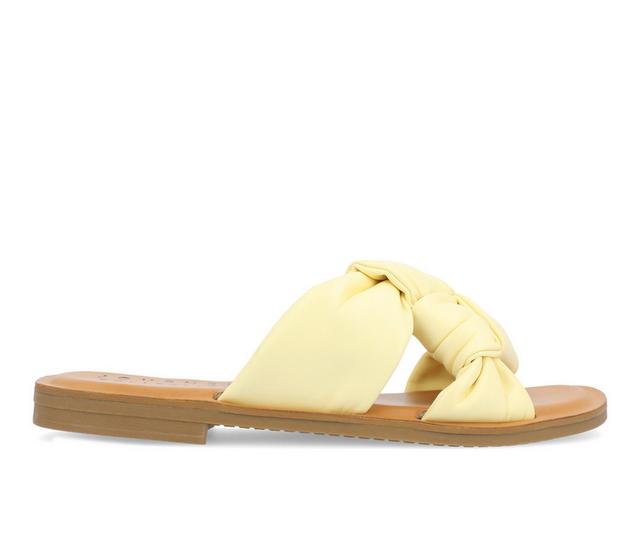 Women's Journee Collection Kianna Sandals in Yellow color