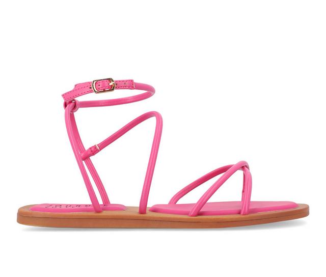Women's Journee Collection Farron Sandals in Fucshia color
